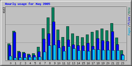 Hourly usage for May 2005